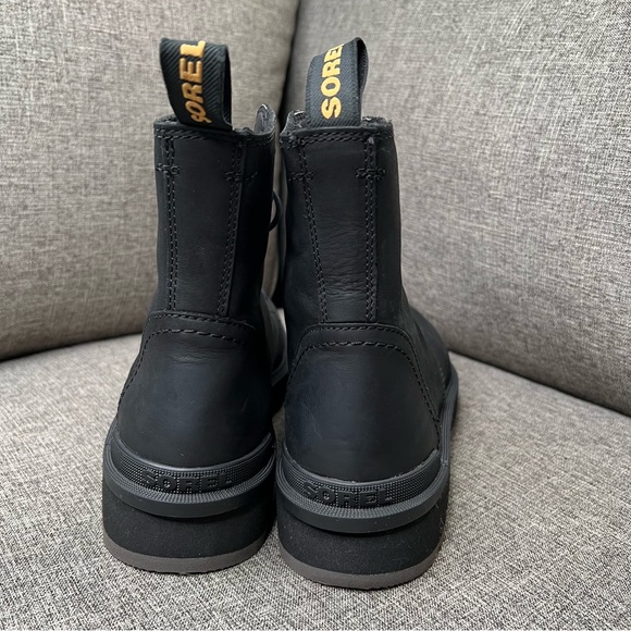 SOREL Hi-Line Waterproof Lace-Up Boot Black Jet Size 8.5 US - Picture 10 of 15